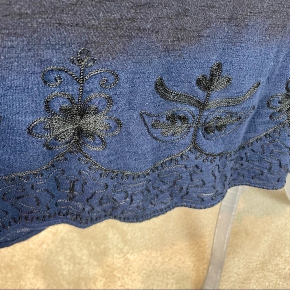 NEW Free People Ombré Embroidered Midi Dress size M - Picture 3 of 8